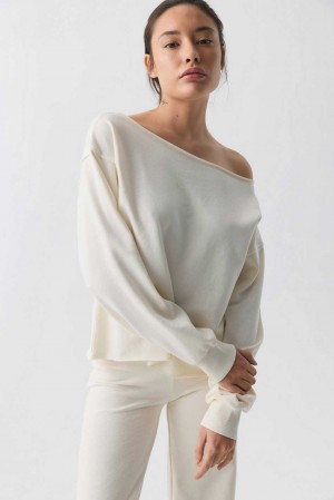 Beige Women Gina Tricot One Shoulder Sweaters | 27BDYEMWP