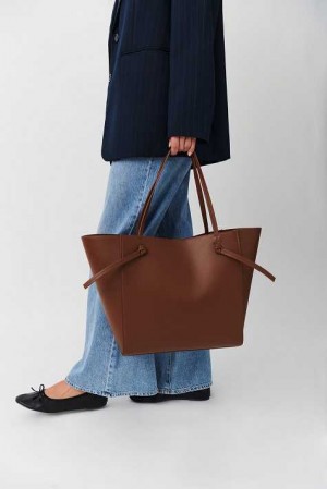 Beige Women Gina Tricot Shopper Shopper Bag | 30CRGQKDS