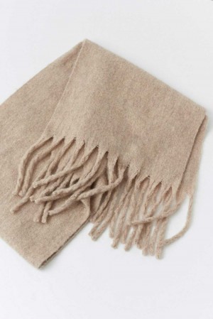 Beige Women Gina Tricot Soft Chunky Scarf | 43WUQEXTC