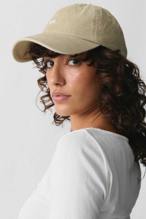 Beige Women Gina Tricot Washed Cotton Cap | 14DAFUSQL