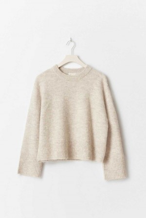 Beige Young Gina Tricot Oversized Sweaters | 54JHDUWMT