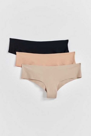 Black Women Gina Tricot 3-pack Invisible Brazilian Panty | 90YETGLAO