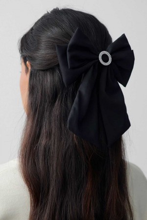 Black Women Gina Tricot Bow Hair Clips | 49RLCGONM