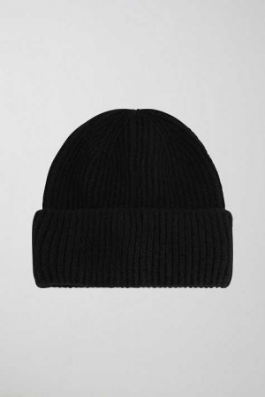 Black Women Gina Tricot Hairy Rib Hat | 29BMGEWPT