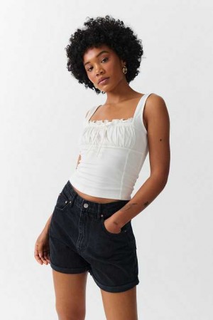 Black Women Gina Tricot High Waist Denim Shorts | 81NBUXJRP