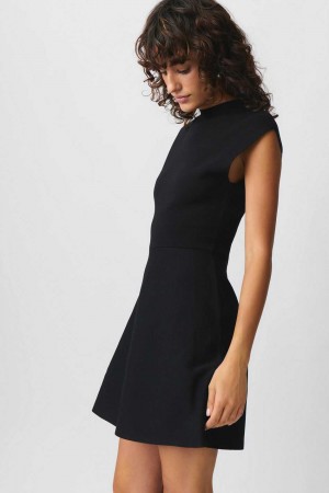 Black Women Gina Tricot Knitted Dress | 43UAMZJLQ