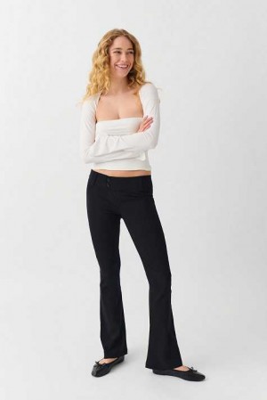 Black Women Gina Tricot Low Rise Bootcut Trousers | 03RGOAJID