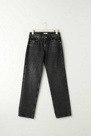 Black Women Gina Tricot Low Straight Tall Jeans | 71CWLRYZO