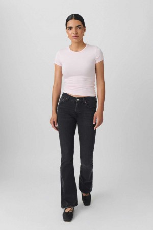 Black Women Gina Tricot Low Waist Bootcut Jeans | 09HJVNSZX