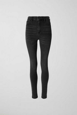 Black Women Gina Tricot Molly High Waist Jeans | 38PNBMUDA