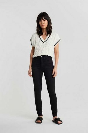 Black Women Gina Tricot Molly Petite High Waist Jeans | 69XSILOYK