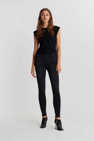 Black Women Gina Tricot Molly Tall High Waist Jeans | 60WIPHGFX