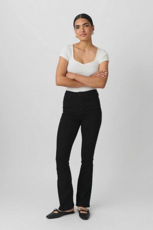 Black Women Gina Tricot Natasha Bootcut Jeans | 03WMULPCI