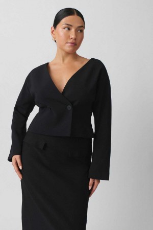 Black Women Gina Tricot Shaped Blazer | 61JAUBXZQ