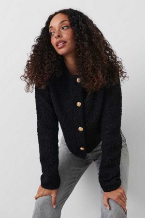 Black Women Gina Tricot Soft Jacket | 53VLIKAFS