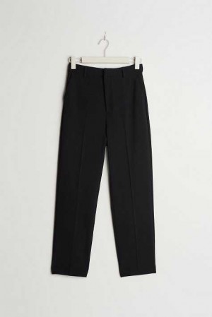 Black Women Gina Tricot Straight Petite Trousers | 98TUEKRCY