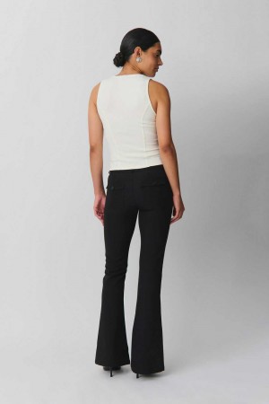 Black Women Gina Tricot Y2k Bootcut Trousers | 30EMABHFZ