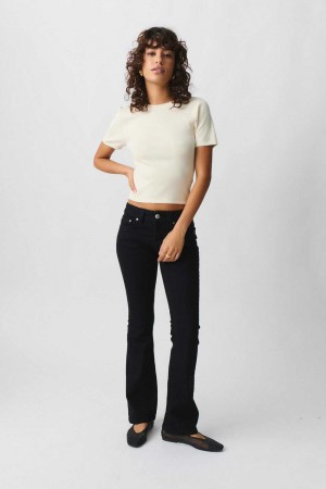 Black Women Gina Tricot Y2k Low Bootcut Jeans | 95VSYBZMN