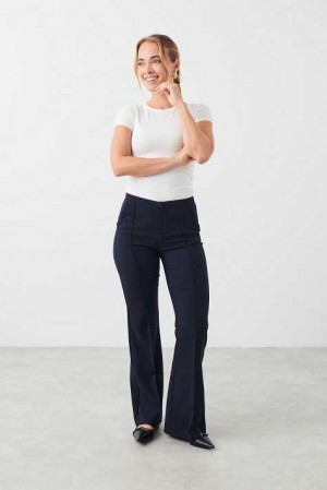 Blue Women Gina Tricot Bootcut Trousers | 14BUVHEDG