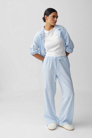 Blue Women Gina Tricot Flannel Pyjamas | 26JFCBGRK