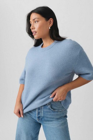 Blue Women Gina Tricot Knitted Sweaters | 03FRDHNBZ