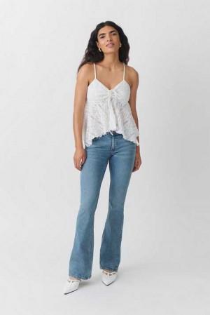 Blue Women Gina Tricot Low Waist Bootcut Jeans | 48SCXUBHV