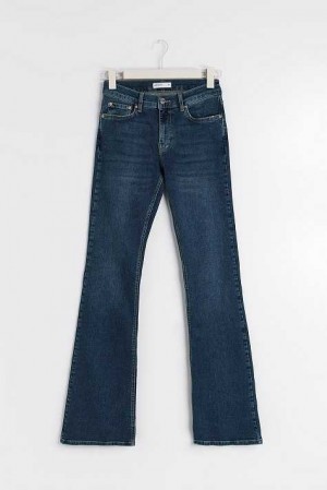 Blue Women Gina Tricot Low Waist Tall Bootcut Jeans | 62IYJQWXH