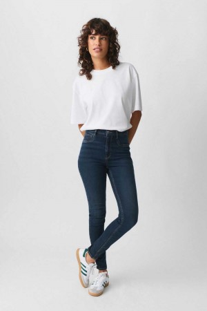 Blue Women Gina Tricot Molly High Waist Jeans | 94QGKMOWV