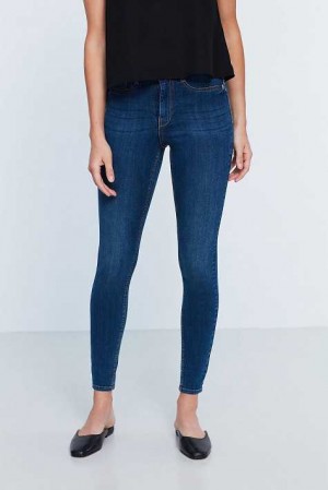 Blue Women Gina Tricot Molly High Waist Jeans | 01BTFMERV