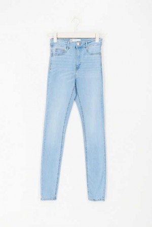 Blue Women Gina Tricot Molly Tall High Waist Jeans | 74TWGZJUI