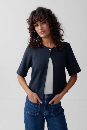 Blue Women Gina Tricot One Button Top | 65FZDAKQS