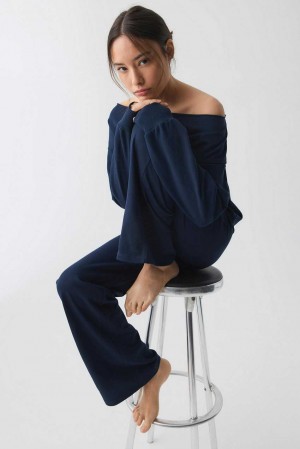 Blue Women Gina Tricot One Shoulder Sweaters | 49QBKIMAW