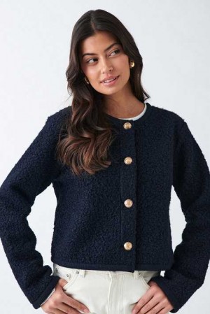 Blue Women Gina Tricot Soft Jacket | 05DRVHOZK