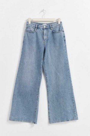 Blue Women Gina Tricot Super Wide Tall Jeans | 27NDHFBWU