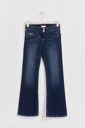 Blue Young Gina Tricot Chunky Basic Flared Jeans | 20HEMDRIZ