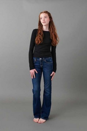 Blue Young Gina Tricot Chunky Low Flared Jeans | 49ZUBCREX