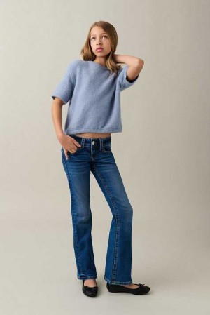 Blue Young Gina Tricot Chunky Low Flared Jeans | 07XRUVZCQ