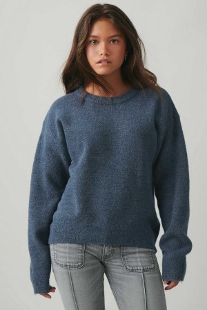 Blue Young Gina Tricot Y Knitted Sweaters | 24XDIVMKY