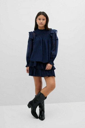 Blue Young Gina Tricot Y Ruched Skirts | 26WLZHEMX