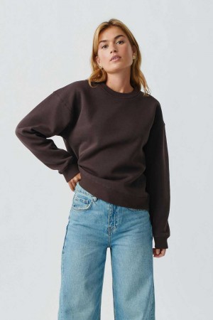 Brown Women Gina Tricot Basic Sweaters | 52NKIAZGT