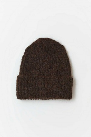 Brown Women Gina Tricot Brushed Beanie | 87JFVLDIS