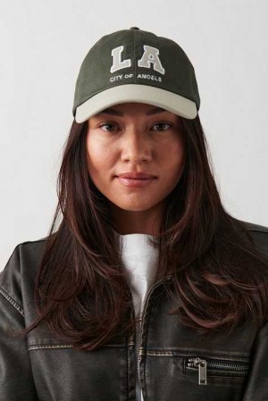 Green Women Gina Tricot Cotton Cap | 39IMKGUBH