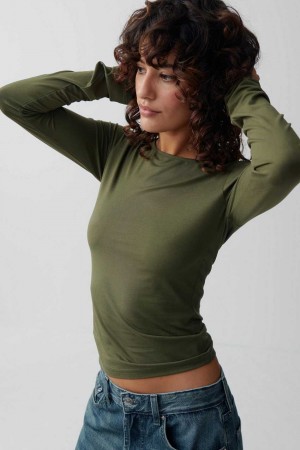 Green Women Gina Tricot Soft Touch Sweaters | 75YHPQXCU