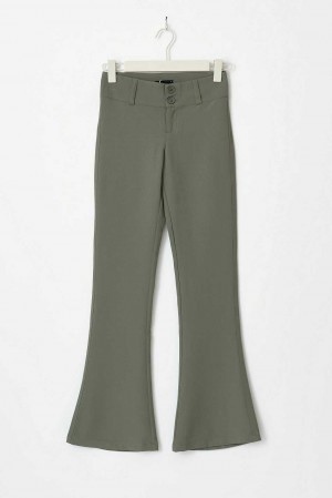 Green Women Gina Tricot Y2k Bootcut Trousers | 02PDVESGM