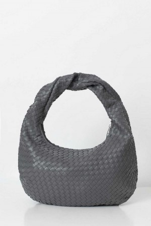 Grey Women Gina Tricot Braided Shoulder Bag | 98OYCKGTF