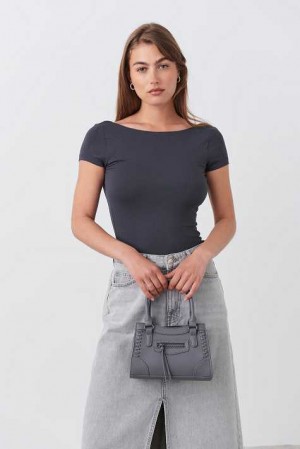 Grey Women Gina Tricot Crossbody Crossbody Bag | 05STKUWZV