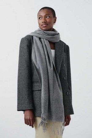 Grey Women Gina Tricot Everyday Soft Scarf | 53YKOMWUX