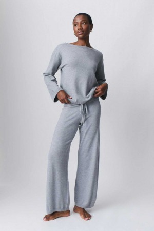 Grey Women Gina Tricot Homewear Trousers | 71NBDPWEM