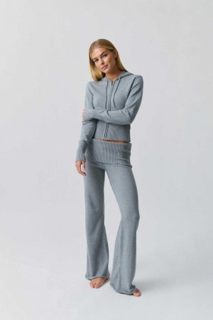 Grey Women Gina Tricot Knitted Lounge Trousers | 62EPGCKTA