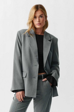 Grey Women Gina Tricot Relaxed Blazer | 58CJNEMLI